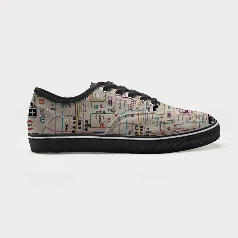 Tokyo-Tiger Tokyo Subway Map Canvas Shoes