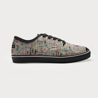Tokyo-Tiger Tokyo Subway Map Canvas Shoes