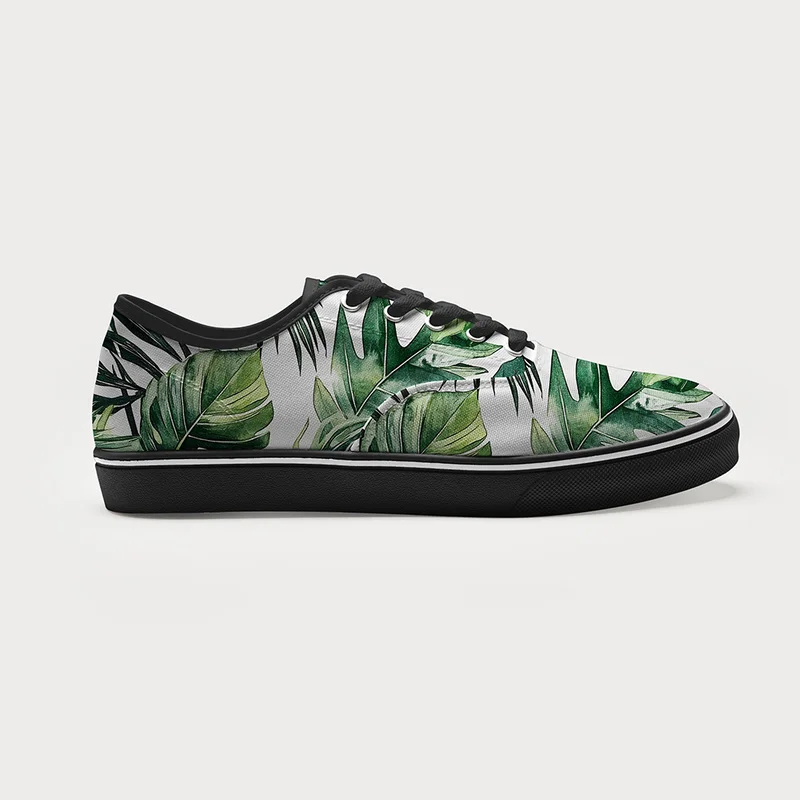 Tokyo-Tiger Tropical Leaf Dance Canvas Shoes