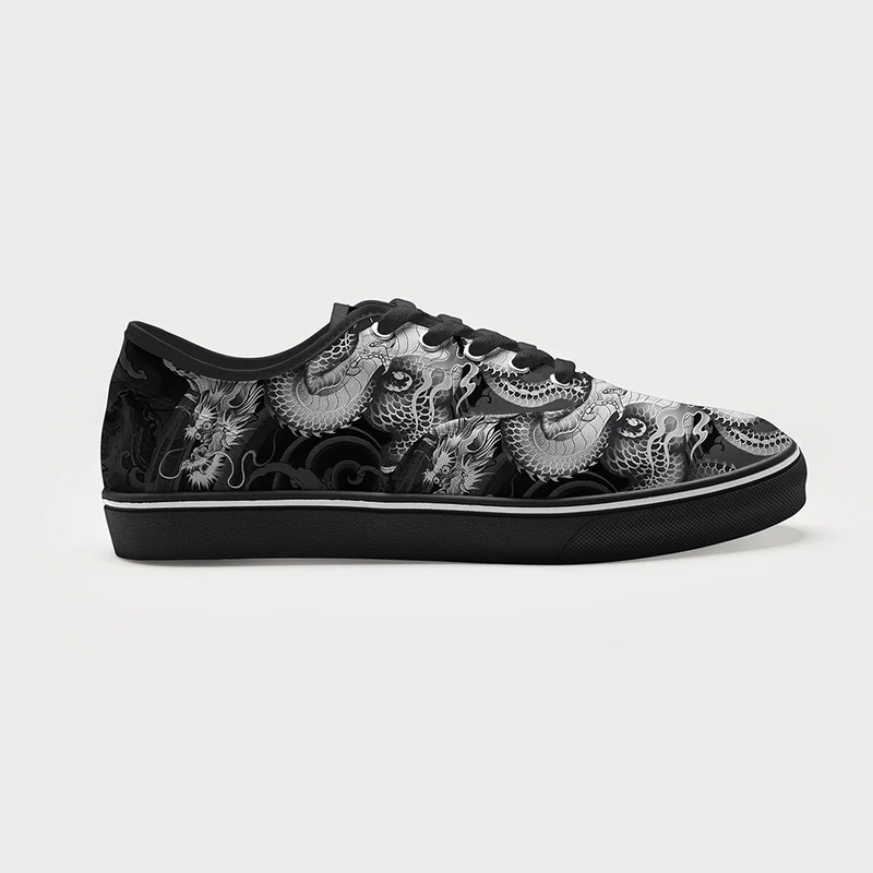 Tokyo-Tiger Majestic Dragon Entwined Canvas Shoes
