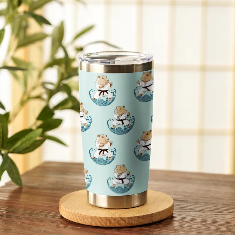 Tokyo-Tiger Kung Fu Capybara 20oz Tumbler