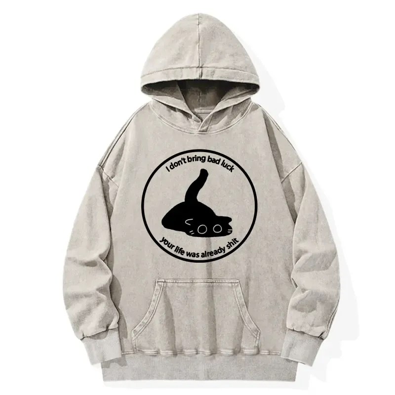 Tokyo-Tiger Cat Are Not The Source Of Bad Luck Washed Hoodie