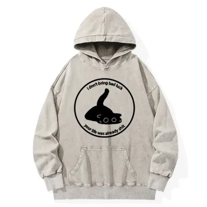 Tokyo-Tiger Cat Are Not The Source Of Bad Luck Washed Hoodie