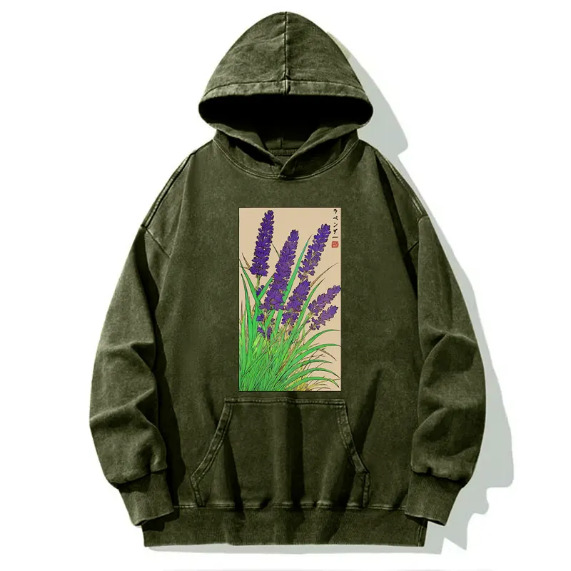 Tokyo-Tiger Japanese Lavender Washed Hoodie