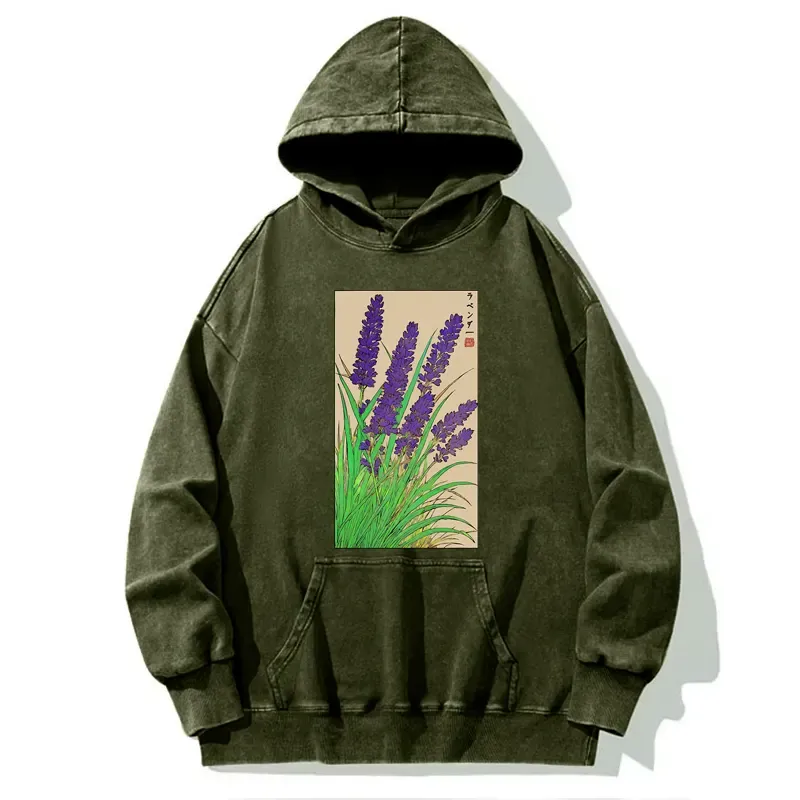 Tokyo-Tiger Japanese Lavender Washed Hoodie