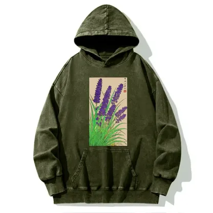 Tokyo-Tiger Japanese Lavender Washed Hoodie
