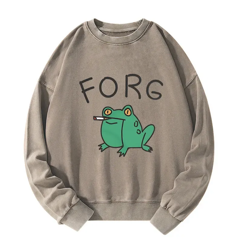 Tokyo-Tiger Smoking Frog Washed Sweatshirt