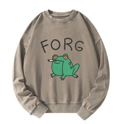 Tokyo-Tiger Smoking Frog Washed Sweatshirt