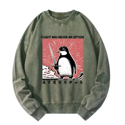Tokyo-Tiger Fighting Penguin Washed Sweatshirt