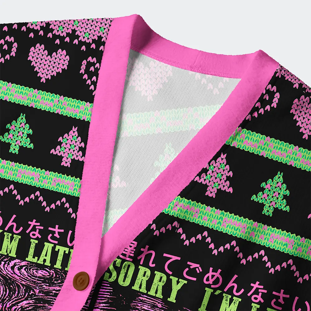 Tokyo-Tiger Frogs Trapped In The Void Ugly Cardigan Sweater