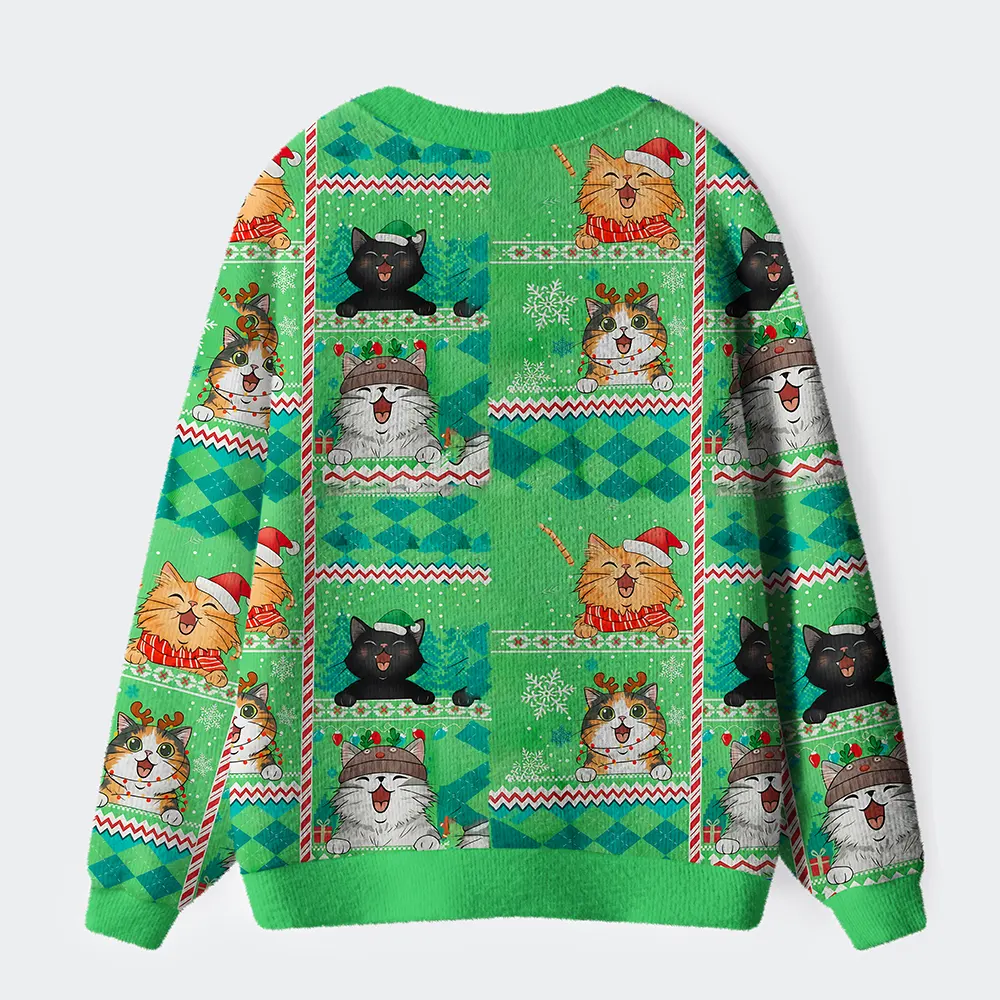 Tokyo-Tiger Meowy Christmas: Holiday Cat Fun Ugly Cardigan Sweater