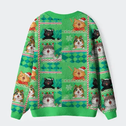 Tokyo-Tiger Meowy Christmas: Holiday Cat Fun Ugly Cardigan Sweater