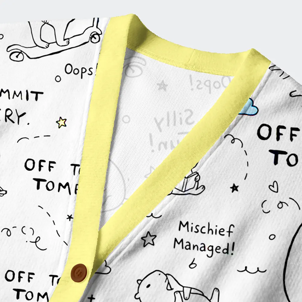 Tokyo-Tiger Capybara Is Ready To Do Something Bad Ugly Cardigan Sweater