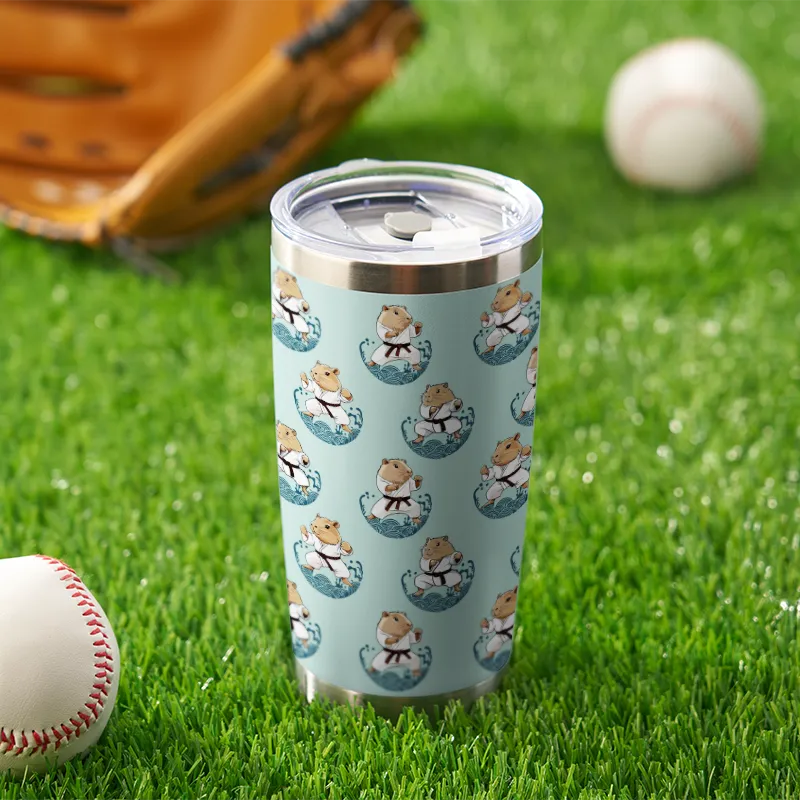 Tokyo-Tiger Kung Fu Capybara 20oz Tumbler
