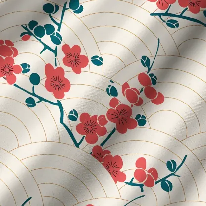Tokyo-Tiger Blossom Wave Cuban Collar Shirt