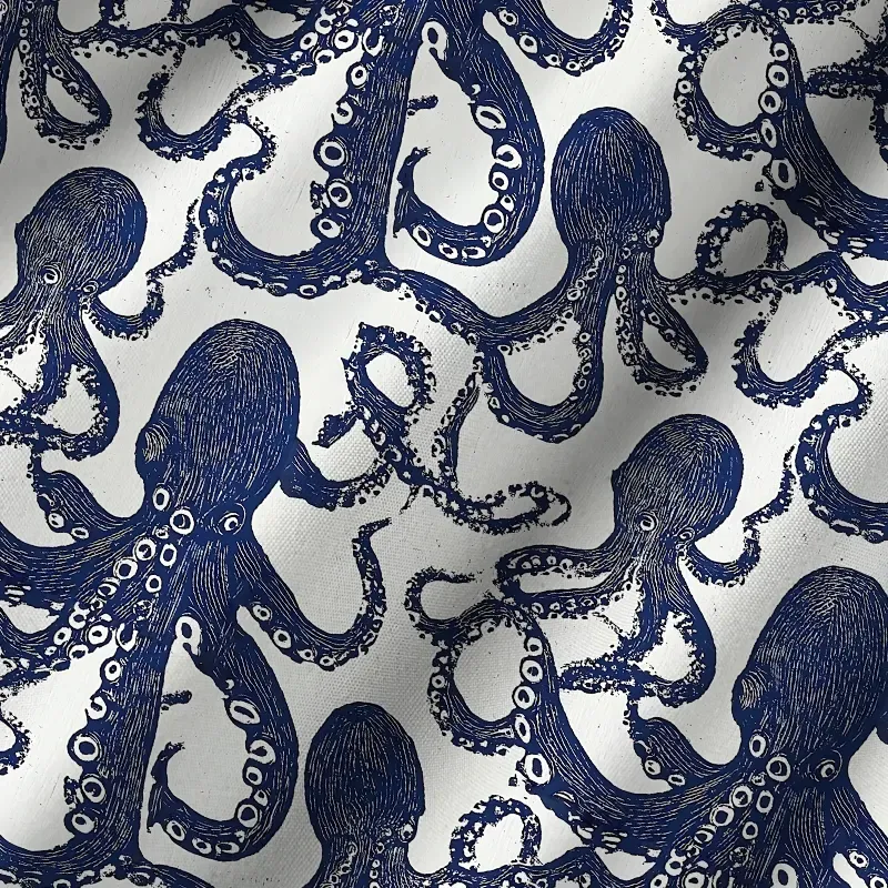 Tokyo-Tiger Ocean Octopus Cuban Collar Shirt