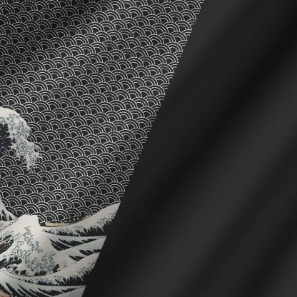 Tokyo-Tiger Half Of The Wave Cuban Collar Shirt