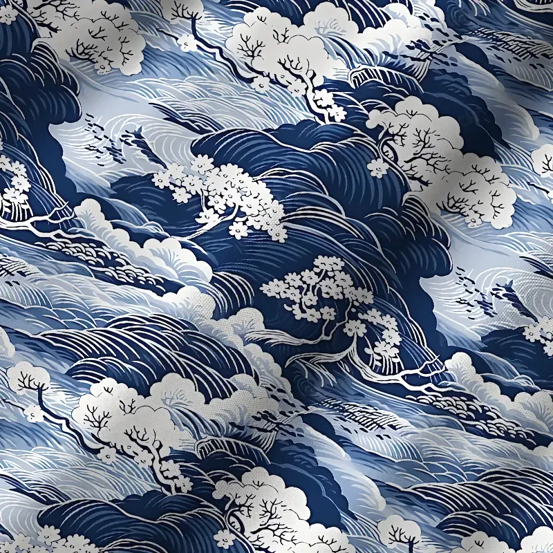 Tokyo-Tiger Traditional Japan Scenery Cuban Collar Shirt