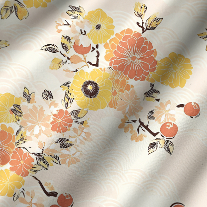 Tokyo-Tiger Fruitful Flower Cuban Collar Shirt