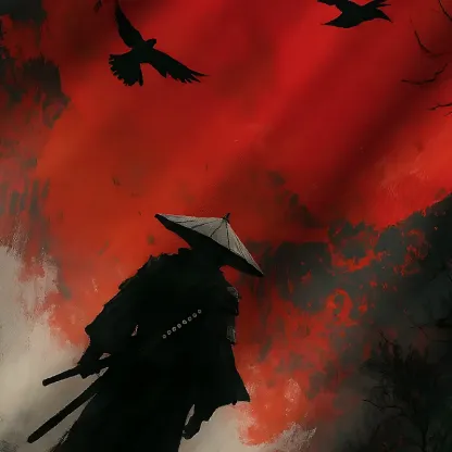 Tokyo-Tiger Blood Night Samura Cuban Collar Shirt