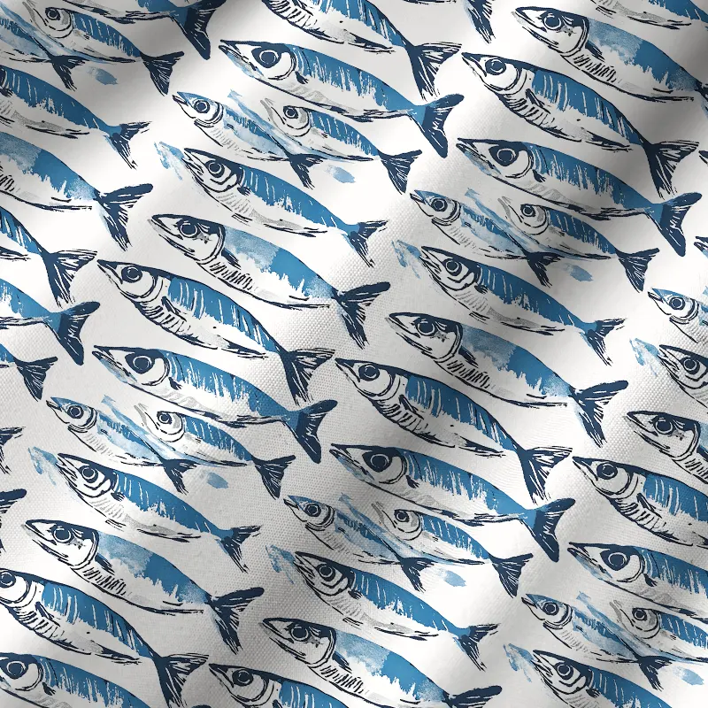 Tokyo-Tiger Oceanic Fish Cuban Collar Shirt