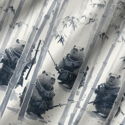 Tokyo-Tiger Capybara Japanese Samurai Cuban Collar Shirt