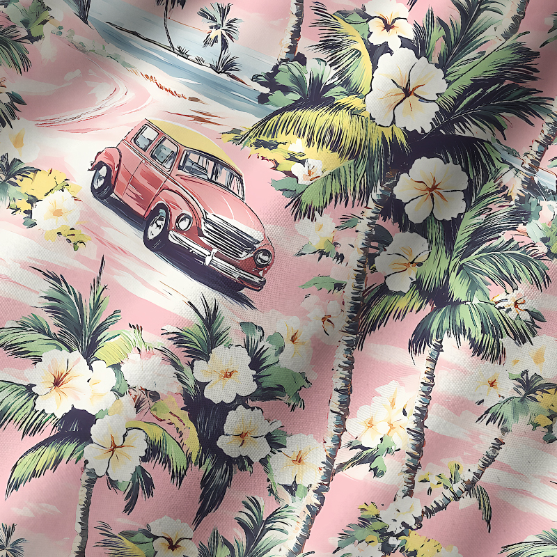 Tokyo-Tiger Beachside Vintage Ride Cuban Collar Shirt