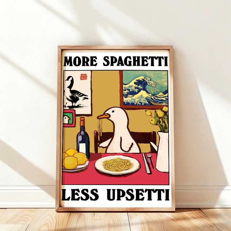 Tokyo-Tiger More Spaghetti Less Upsetti Goose Wall Art Poster