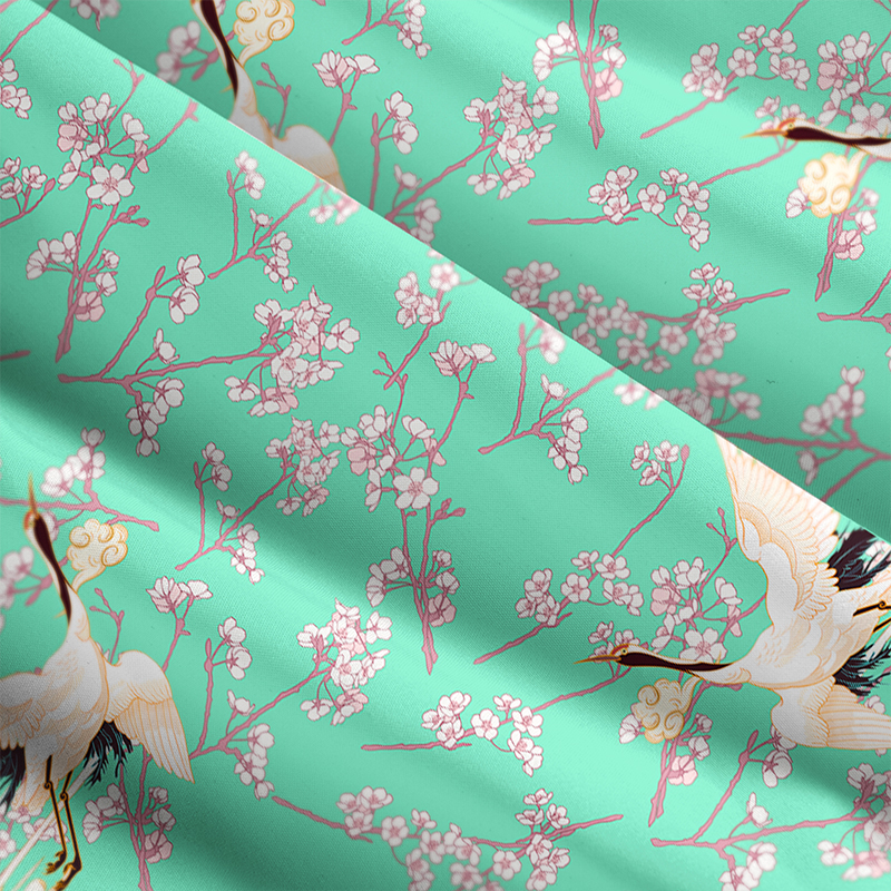 Tokyo-Tiger Cranes And Sakura Maxi Dress