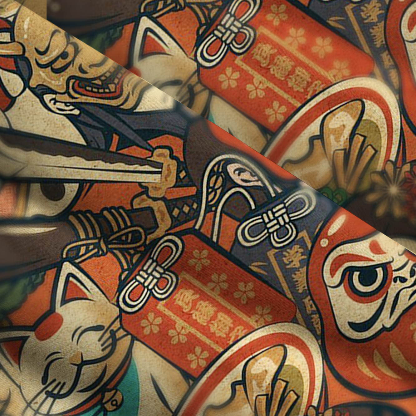 Tokyo-Tiger Japanese Traditional Elements Maxi Dress