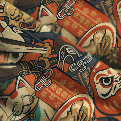 Tokyo-Tiger Japanese Traditional Elements Maxi Dress