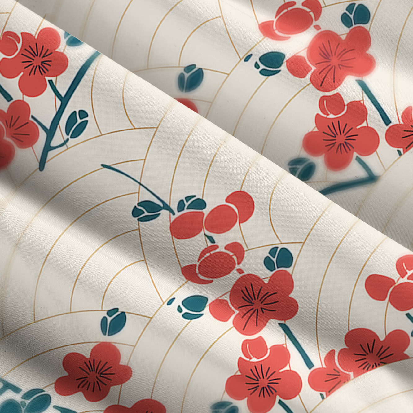 Tokyo-Tiger Blossom Wave Maxi Dress