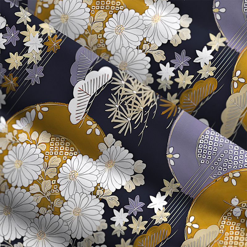 Tokyo-Tiger Japanese Floral Collection Maxi Dress