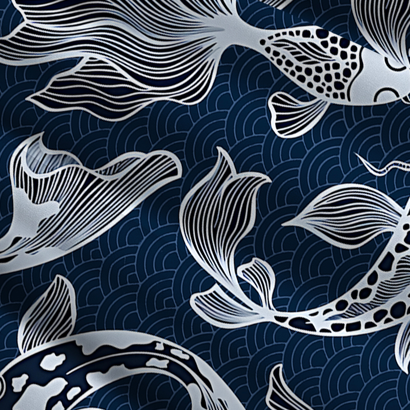 Tokyo-Tiger Japanese Koi Maxi Skirt