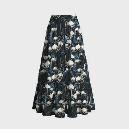 Tokyo-Tiger Graceful Daisy Maxi Skirt
