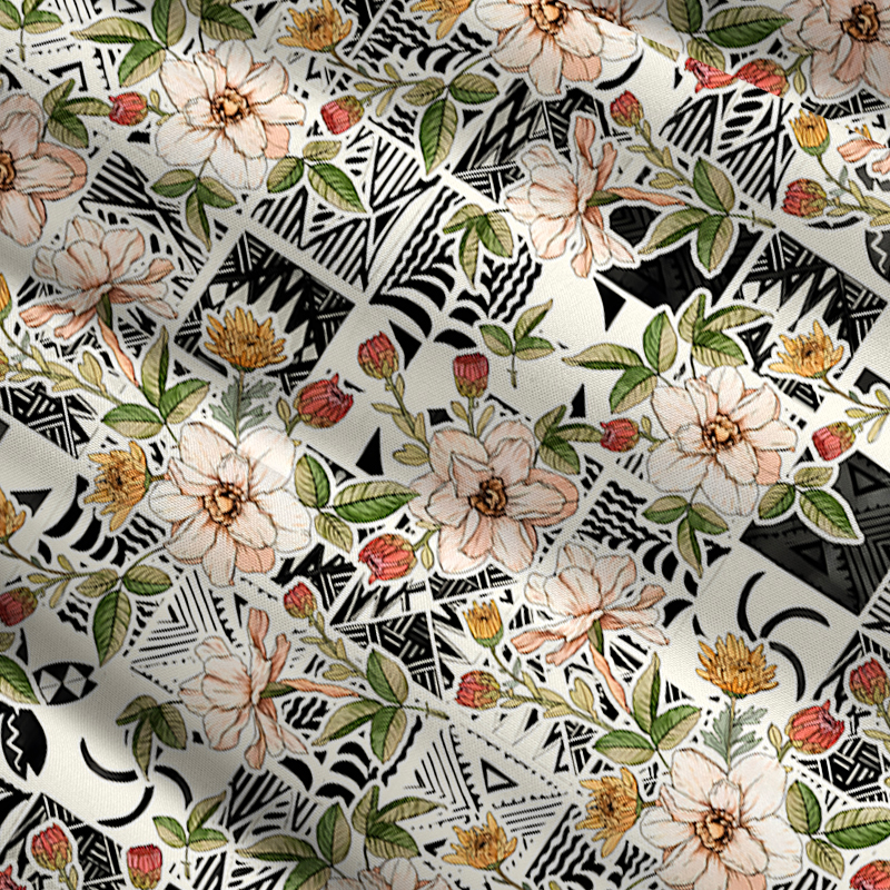 Tokyo-Tiger Tropical Floral Delight Maxi Skirt