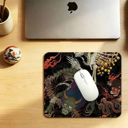 Tokyo-Tiger Japanese Yokai And Skeletons Aloha Mouse Pad