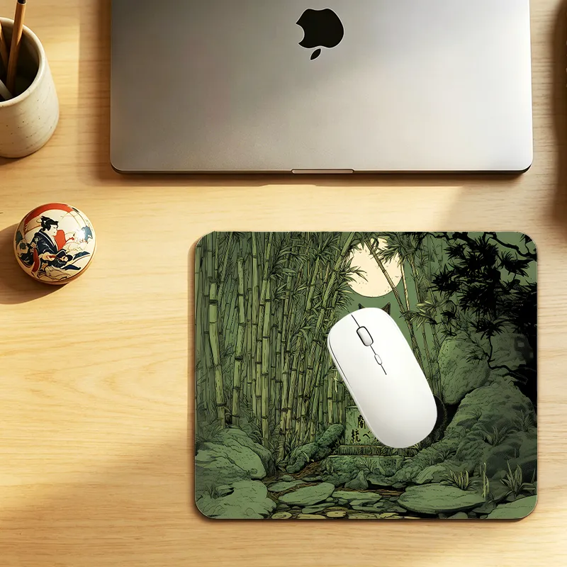 Tokyo-Tiger Cat Under The Moon Mouse Pad