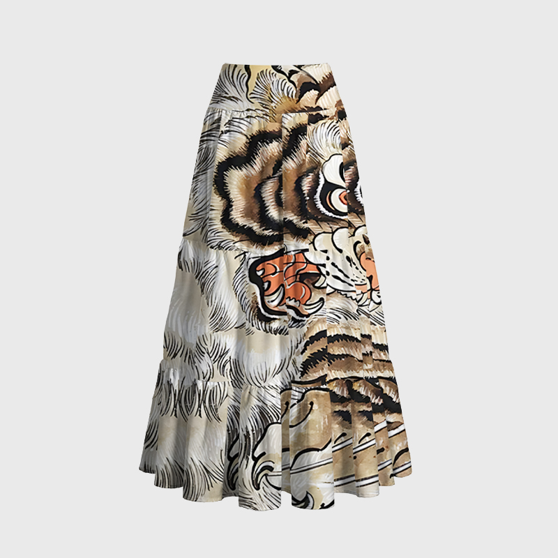 Tokyo-Tiger Fierce Tiger Roar Maxi Skirt