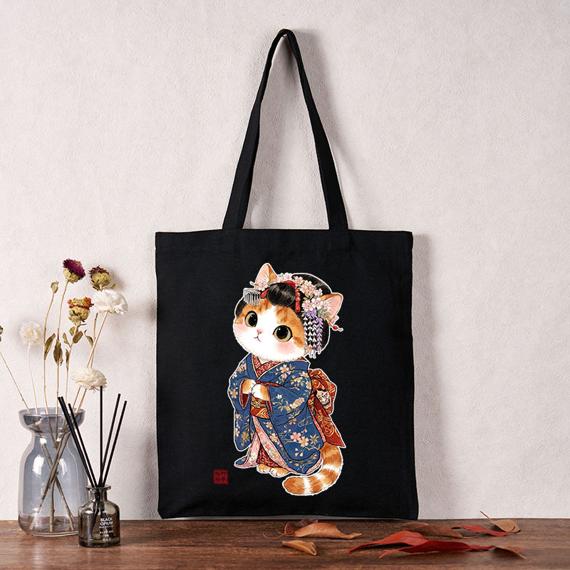 Tokyo-Tiger Cat Dressed As A Geisha Funny Tote Bag