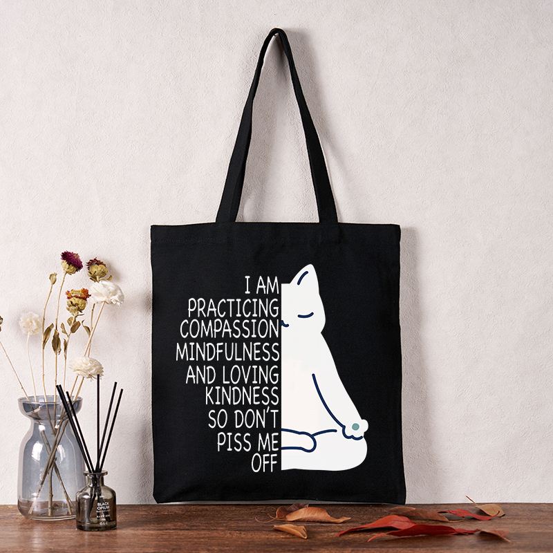 Tokyo-Tiger Calm Black Cat With Anger Issues Tote Bag Sale