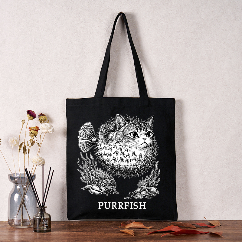 Tokyo-Tiger Spiky Puffer With Cute Cat Head Tote Bag