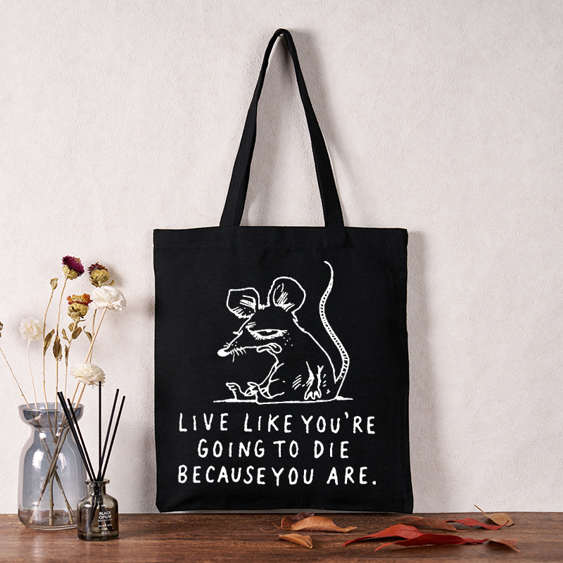 Tokyo-Tiger Funny Meme Sarcastic Rat Life Truth Tote Bag