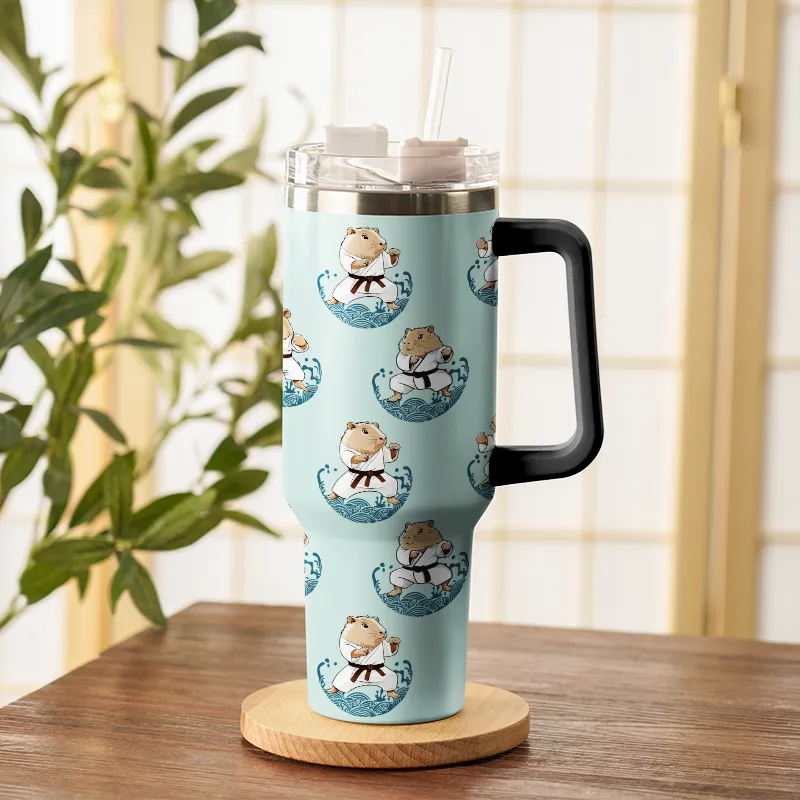 Tokyo-Tiger Kung Fu Capybara 40oz Tumbler