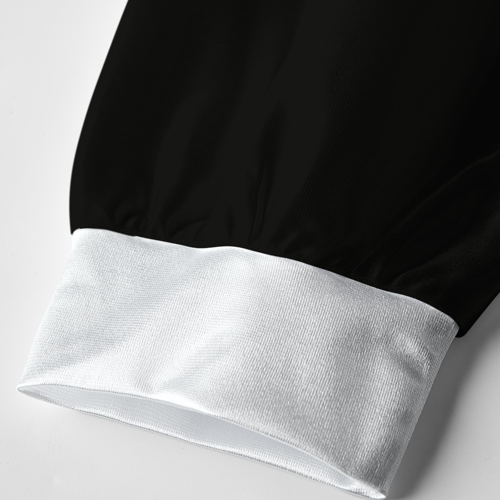 Tokyo-Tiger Lotus Adorned With Golden Specks Paneled Long Sleeve Jersey