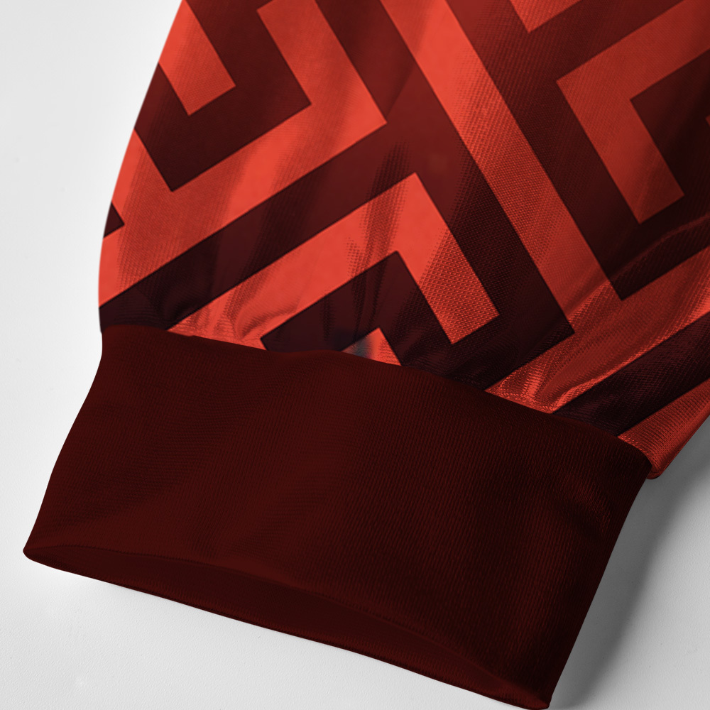 Tokyo-Tiger Obsidian Dragon Crimson Paneled Long Sleeve Jersey