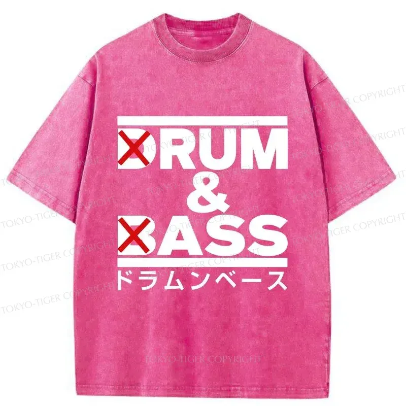 Tokyo-Tiger Drum And Bass Funny Washed T-Shirt