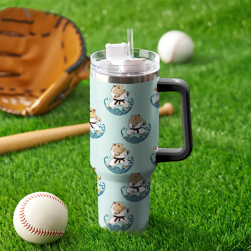 Tokyo-Tiger Kung Fu Capybara 40oz Tumbler