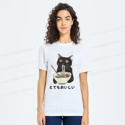 Tokyo-Tiger Cats Eat Ramen Noodles Classic T-Shirt