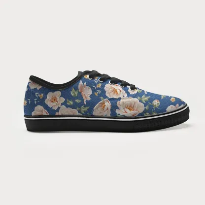 Tokyo-Tiger Flowers In The Waves Canvas Shoes